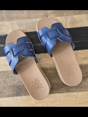 Navy Blue Slip-On Women's Slide Sandals